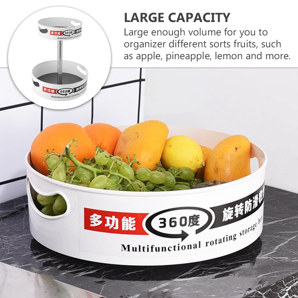 Double Layer Rotatory Fruit Storage Rack Plastic Multifunctional Kitchen Fruit Holder Organizer Large Capacity Detachable Easy
Double Layer Rotatory Fruit Storage Rack Plastic Multifunctional Kitchen Fruit Holder Organizer Large Capacity Detachable Easy