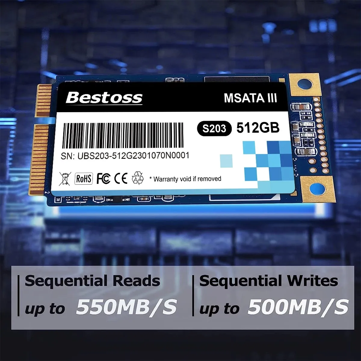 Bestoss mSATA SSD 3D NAND Internal Solid State Drive 128gb 256gb 512gb 1tb SATA III SSD for Desktop Laptop Computer
Bestoss mSATA SSD 3D NAND Internal Solid State Drive 128gb 256gb 512gb 1tb SATA III SSD for Desktop Laptop Computer