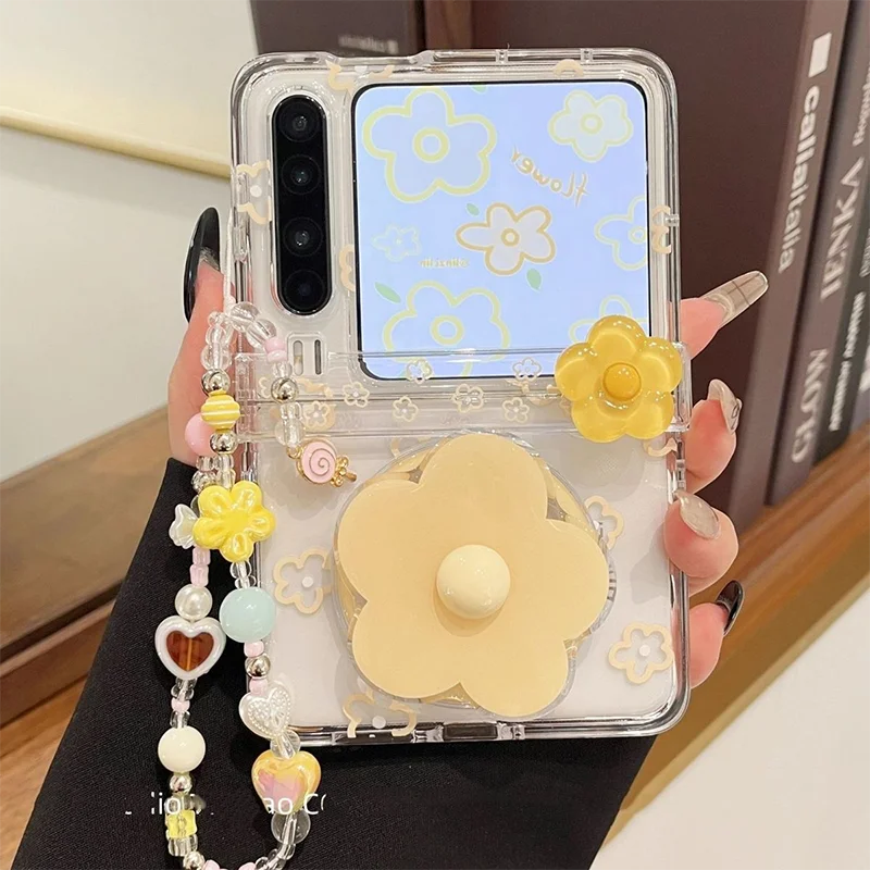 Cute Magnetic Flower Stand Flip Case For Samsung Galaxy Z Flip 7 Zflip6 5 Oppo N3 flip / Xiaomi Mix Flip Case Transparent Cover
Cute Magnetic Flower Stand Flip Case For Samsung Galaxy Z Flip 7 Zflip6 5 Oppo N3 flip / Xiaomi Mix Flip Case Transparent Cover
