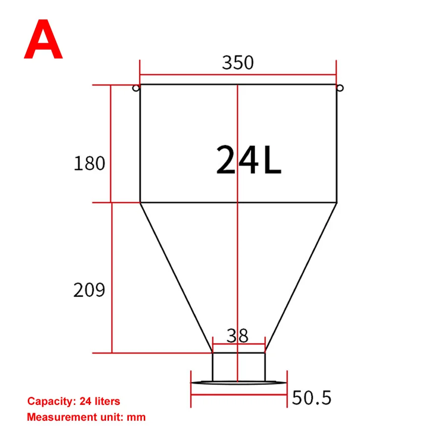 24L 25L Funnel Stainless Steel 304 Machinery Hopper Feeding and Blanking Funnel 350mm 360mm Capacity 25 Litres
24L 25L Funnel Stainless Steel 304 Machinery Hopper Feeding and Blanking Funnel 350mm 360mm Capacity 25 Litres