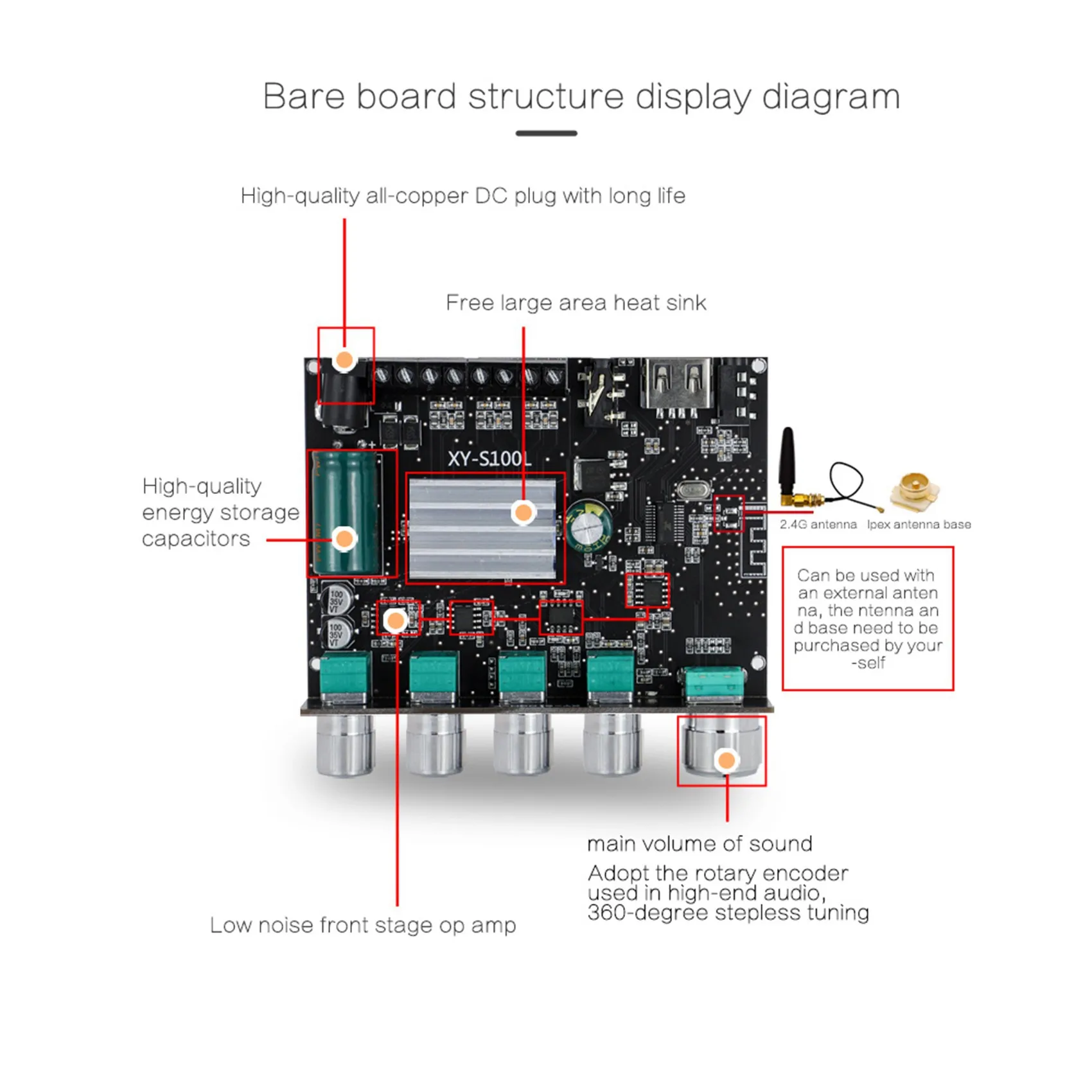2X Bluetooth 5.0 2.1 Channel Power Audio Stereo Subwoofer Amplifier Board 50WX2+100W Speaker AMP XY-S100L-Y47A
2X Bluetooth 5.0 2.1 Channel Power Audio Stereo Subwoofer Amplifier Board 50WX2+100W Speaker AMP XY-S100L-Y47A