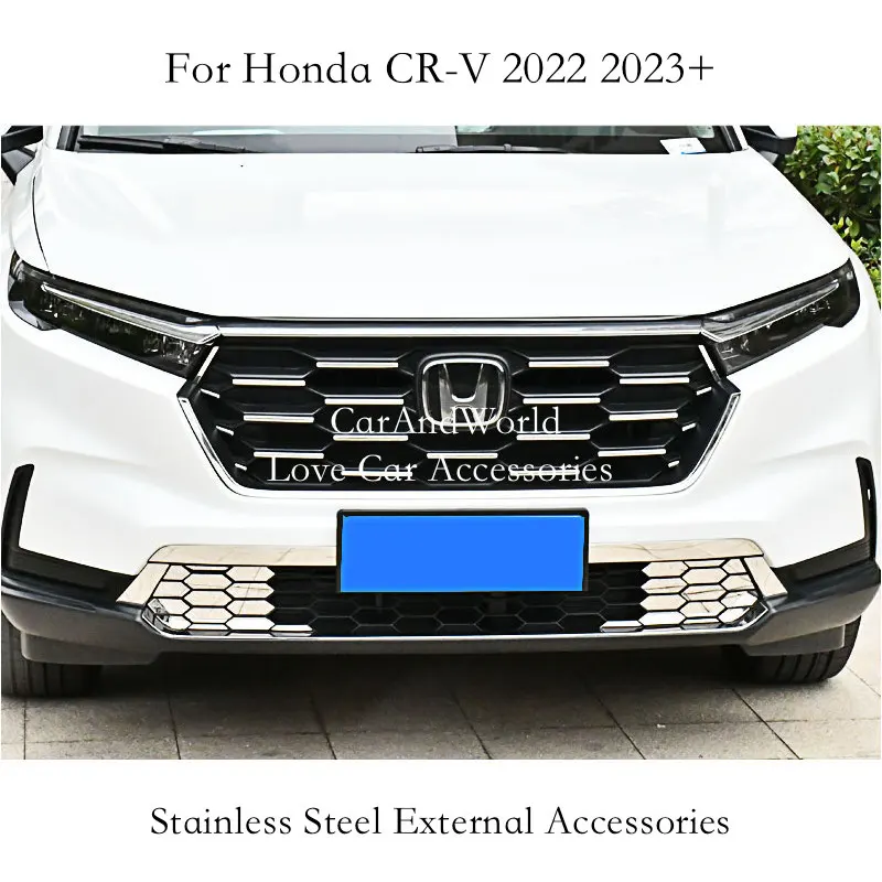 Stainless Steel Center Net Grille Bumper Protector Engine Strip Cover Garnish Trims Car Accessories For Honda CRV CR-V 2023-2025
Stainless Steel Center Net Grille Bumper Protector Engine Strip Cover Garnish Trims Car Accessories For Honda CRV CR-V 2023-2025