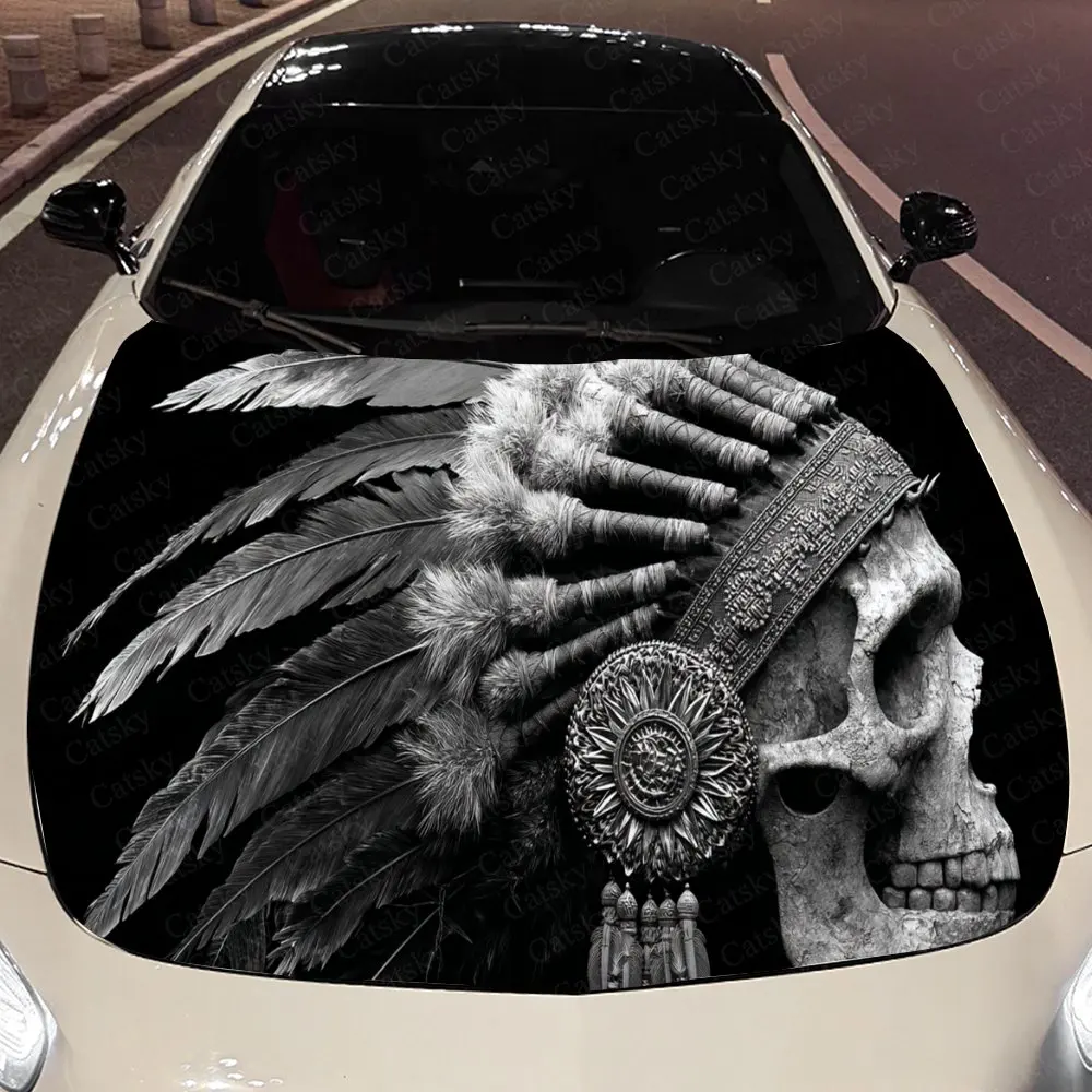 Trendy Native Skull Auto Cover Sticker, Waterproof and Self-adhesive Auto Hood Decal, Auto Vinyl Wraps, Cool Car Exterior Decal,
Trendy Native Skull Auto Cover Sticker, Waterproof and Self-adhesive Auto Hood Decal, Auto Vinyl Wraps, Cool Car Exterior Decal,