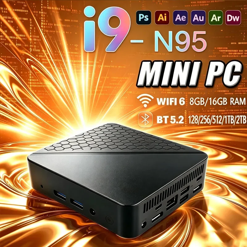 2026 Windows I9 Mini PC Intel Core I9 N95 Mini PC Computer SSD M.2 1TB 2TB RAM 16GB Wifi 6 BT5.2 Mini Desktop
2026 Windows I9 Mini PC Intel Core I9 N95 Mini PC Computer SSD M.2 1TB 2TB RAM 16GB Wifi 6 BT5.2 Mini Desktop