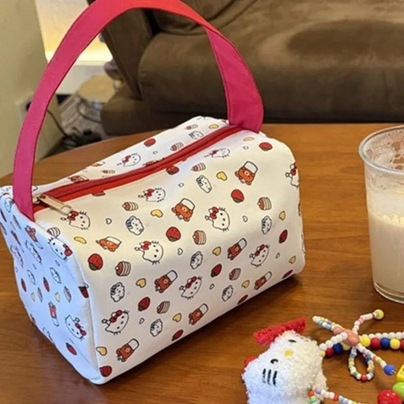 Kawiai Hello Kitty Cartoon Cat Portable Makeup Grooming Bag Travel Storage Large Capacity Handbag Cute Anime Women Accessories
Kawiai Hello Kitty Cartoon Cat Portable Makeup Grooming Bag Travel Storage Large Capacity Handbag Cute Anime Women Accessories