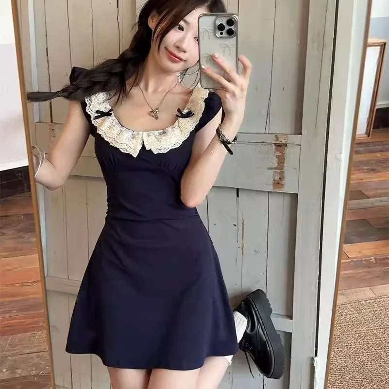 Summer Sexy Lace Party Dresses Ladies Vintage Bow V-neck Street Dresses Women Fashion
Summer Sexy Lace Party Dresses Ladies Vintage Bow V-neck Street Dresses Women Fashion