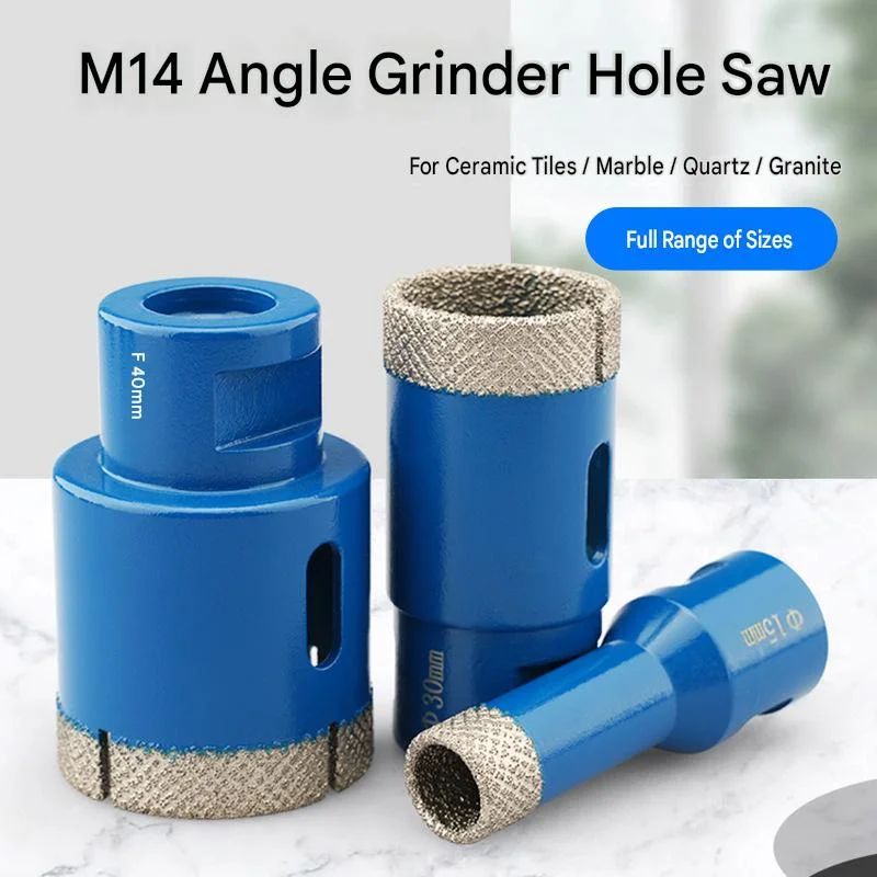 M14 Diamond Hole Saw for Angle Grinder Dry Drill Core Bit with Pilot Guide Drill Bit for Concrete Brick Granite Quartz Porcelain
M14 Diamond Hole Saw for Angle Grinder Dry Drill Core Bit with Pilot Guide Drill Bit for Concrete Brick Granite Quartz Porcelain