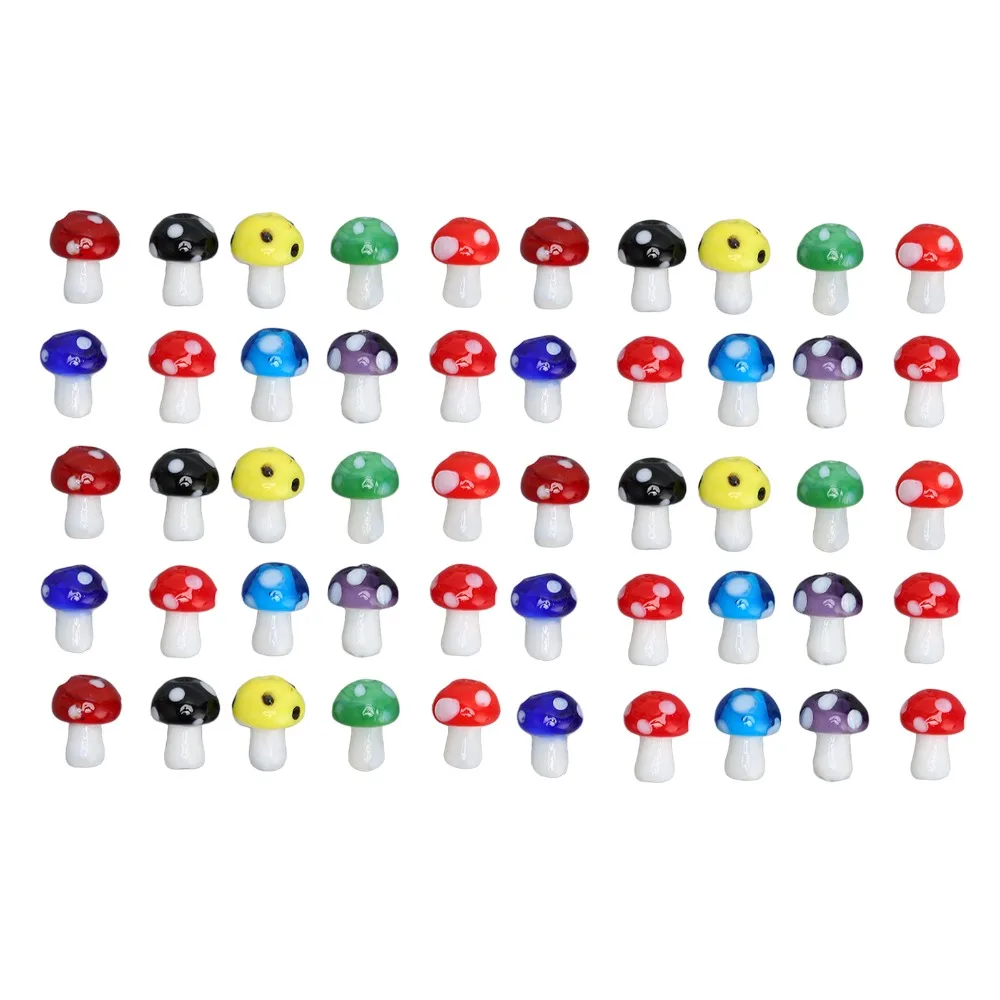 50pcs Coloured Glaze Mushroom Beads 14x10mm Size 1.55mm Hole Spacer Beads Colorful Loose Beads Bracelet Making
50pcs Coloured Glaze Mushroom Beads 14x10mm Size 1.55mm Hole Spacer Beads Colorful Loose Beads Bracelet Making