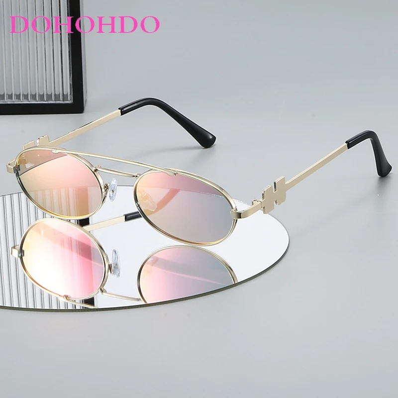 Vintage Double Bridge Metal Small Oval Women Men Sunglasses Luxury Designer Eyeglasses Summer Traveling Driving Eyewear UV400
Vintage Double Bridge Metal Small Oval Women Men Sunglasses Luxury Designer Eyeglasses Summer Traveling Driving Eyewear UV400