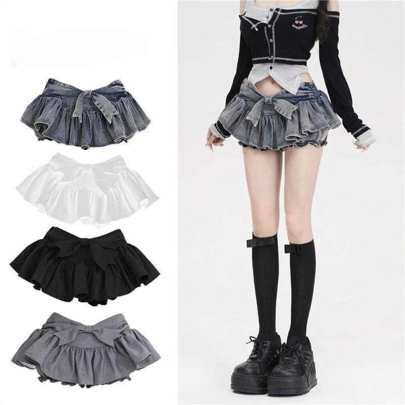 Y2K Bla Bowknot Puffy A-Line Skirt Women's Summer New Sweet Spicy Girl Pants Skirt Low Waist Ort Skirt Skirts for Women 2025
Y2K Bla Bowknot Puffy A-Line Skirt Women's Summer New Sweet Spicy Girl Pants Skirt Low Waist Ort Skirt Skirts for Women 2025