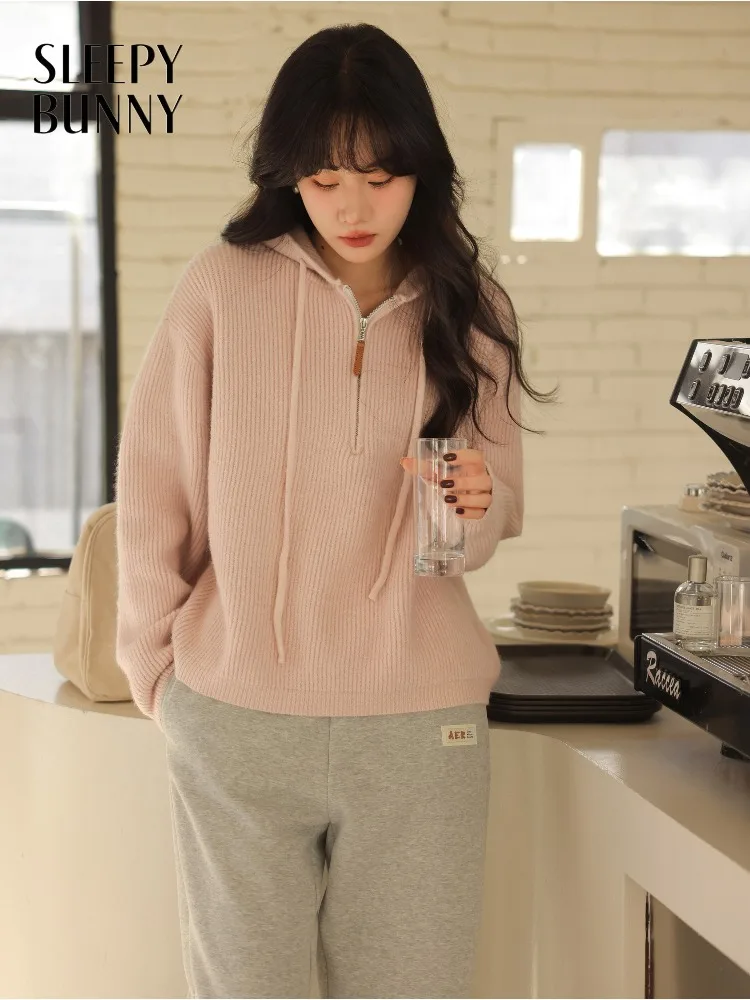 Cozy Half Zip Knit Hoodie Loose Pullover Sweater for Women Warm Casual Soft Knitwear Top for Winter Layering and Daily Outfits
Cozy Half Zip Knit Hoodie Loose Pullover Sweater for Women Warm Casual Soft Knitwear Top for Winter Layering and Daily Outfits