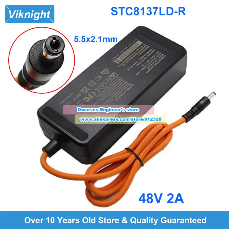 48V 2A STC8137LD-R AC Adapter SHC-8100LD for ST Power Supply 5.5x2.1mm Charger
48V 2A STC8137LD-R AC Adapter SHC-8100LD for ST Power Supply 5.5x2.1mm Charger