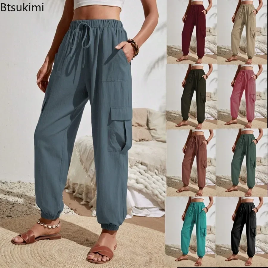 2025 Women's Casual Loose Cargo Pants Spring Summer Solid Multi-pockets Pants Women Casual Sport Versatile Trousers Pencil Pants
2025 Women's Casual Loose Cargo Pants Spring Summer Solid Multi-pockets Pants Women Casual Sport Versatile Trousers Pencil Pants