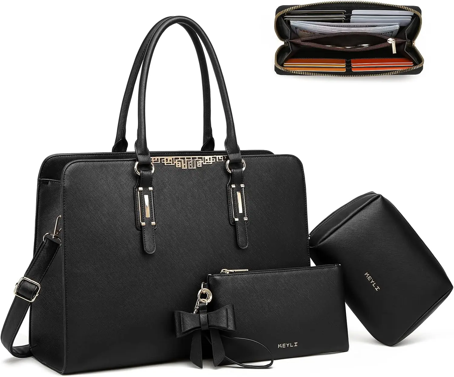 Набор из 4 сумок для ноутбука для женщин: большая кожаная сумка-портфель для ноутбука с USB-портом для зарядки, сумка через плечо для компьютера, сумка-тоут, клатч
Набор из 4 сумок для ноутбука для женщин: большая кожаная сумка-портфель для ноутбука с USB-портом для зарядки, сумка через плечо для компьютера, сумка-тоут, клатч