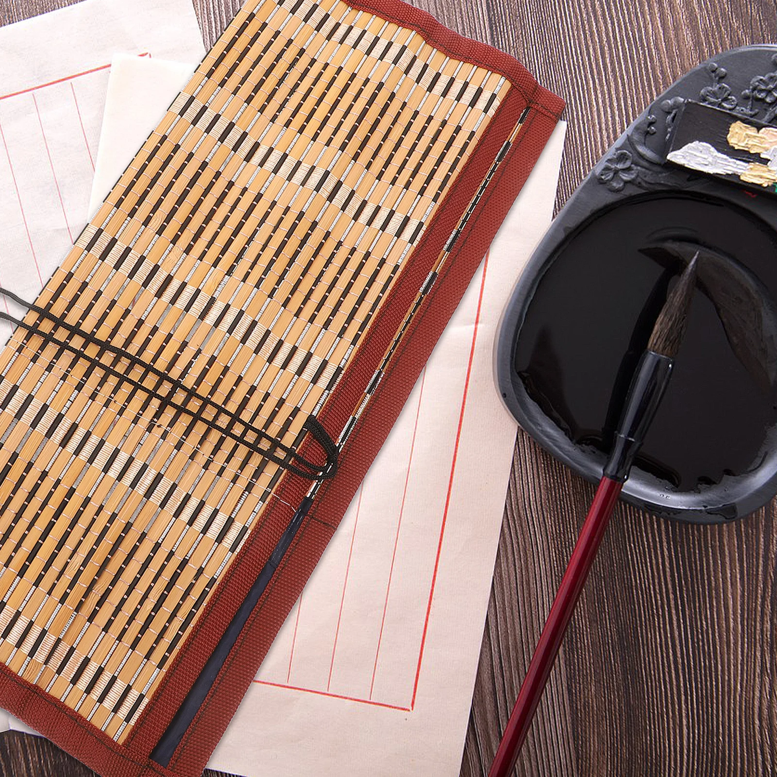 1pc Bamboo Brush Roll Holder 8-Slot Portable Pencil Storage Organizer Calligraphy Pen Bag Rolling Case Pouch Student Supplies
1pc Bamboo Brush Roll Holder 8-Slot Portable Pencil Storage Organizer Calligraphy Pen Bag Rolling Case Pouch Student Supplies