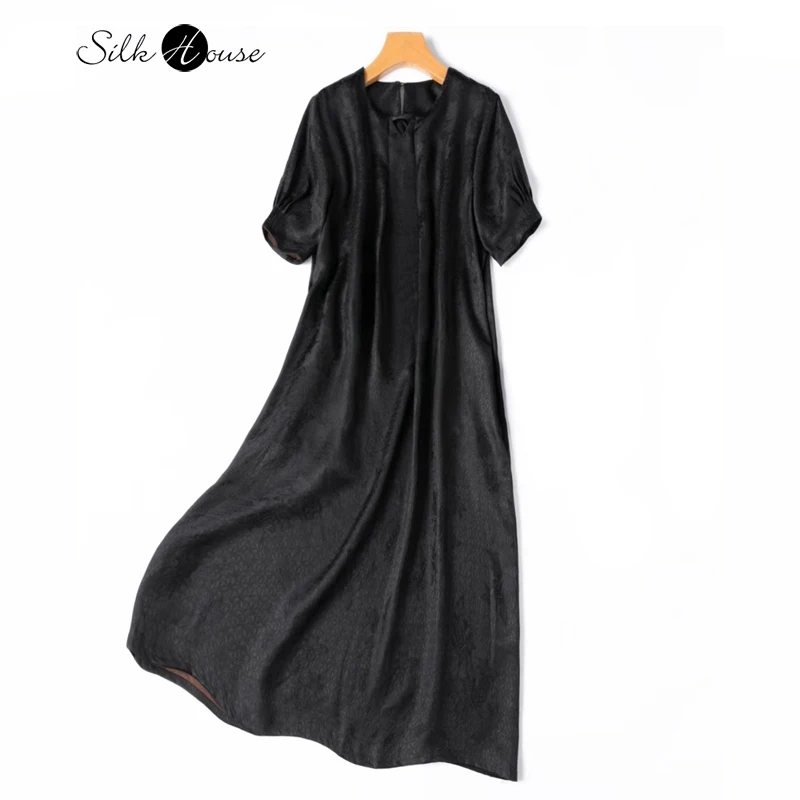 2025 Women's Fashion Summer New 100% Natural Mulberry Silk Fragrant Cloud Yarn Round Neck Flower Bud Short Sleeve Cocoon Dress
2025 Women's Fashion Summer New 100% Natural Mulberry Silk Fragrant Cloud Yarn Round Neck Flower Bud Short Sleeve Cocoon Dress