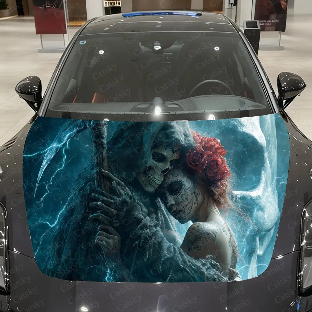 Thunder Undead & Sugar Skull Maiden Car Vinyl Wrap, PVC Waterproof Car Hood Sticker, Self-Adhesive Scratch-Resistant Stickers
Thunder Undead & Sugar Skull Maiden Car Vinyl Wrap, PVC Waterproof Car Hood Sticker, Self-Adhesive Scratch-Resistant Stickers