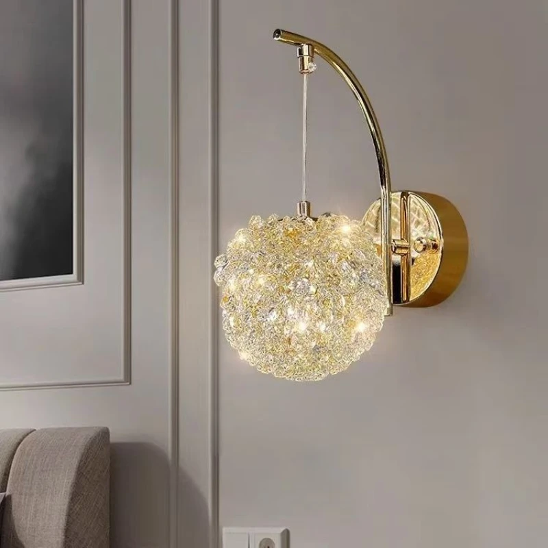 Warm and Romantic Light Luxury Creative Bedside Lamp Modern Scandinavian Aisle Corridor Bedroom Crystal Wall Lamps
Warm and Romantic Light Luxury Creative Bedside Lamp Modern Scandinavian Aisle Corridor Bedroom Crystal Wall Lamps