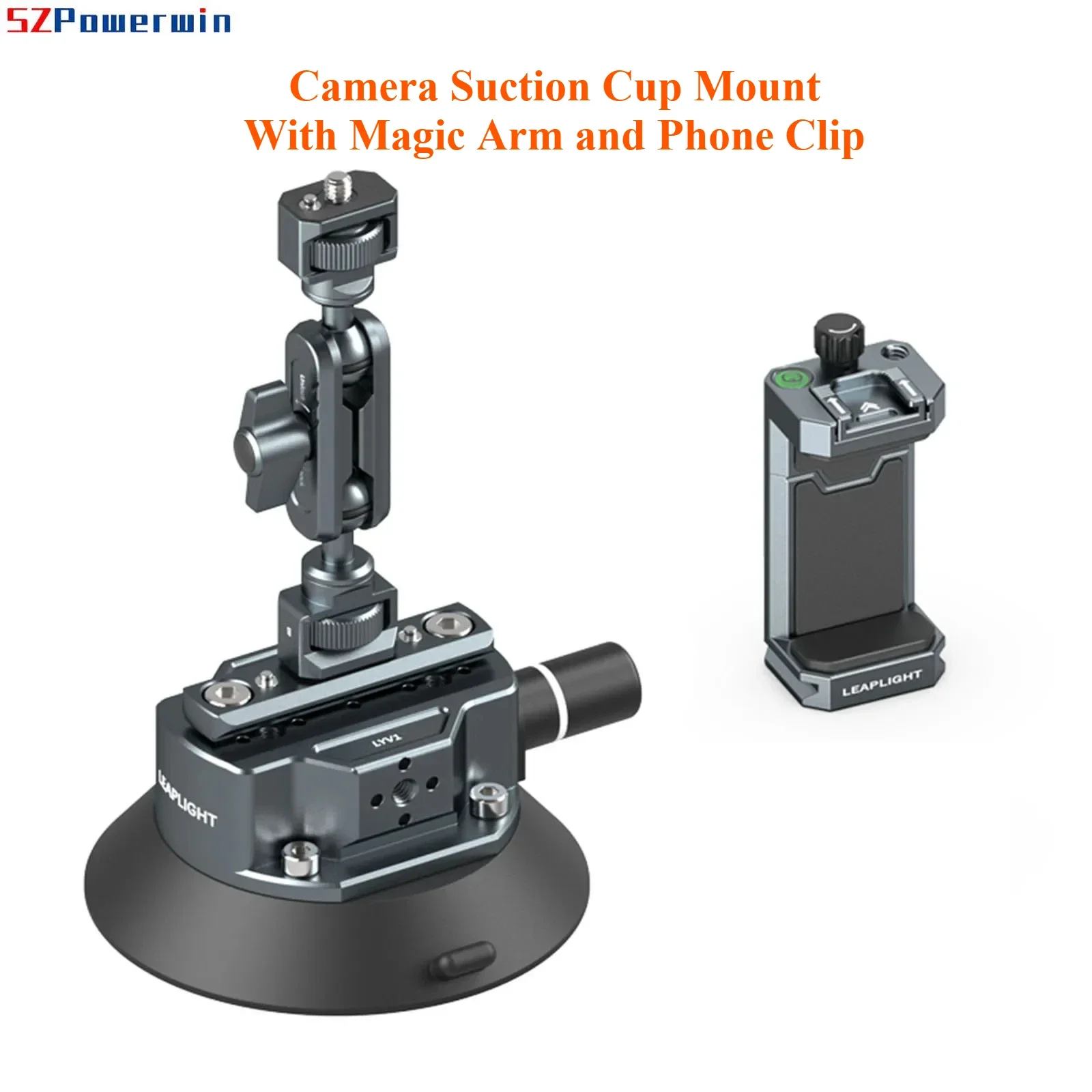 Camera Suction Cup Mount W NATO Rail Aluminum Car Mount, BallHead Magic Arm, Phone Clip, Air Pump Vacuum Suction Cup Accessories
Camera Suction Cup Mount W NATO Rail Aluminum Car Mount, BallHead Magic Arm, Phone Clip, Air Pump Vacuum Suction Cup Accessories