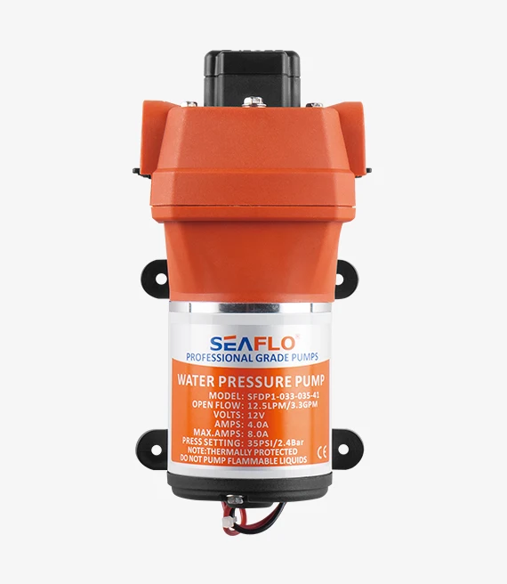 SEA FLO 12V/24V Diaphragm Submersible Pump for Direct Water Heater & Marine Use 4.5 GPM 40 PSI
SEA FLO 12V/24V Diaphragm Submersible Pump for Direct Water Heater & Marine Use 4.5 GPM 40 PSI