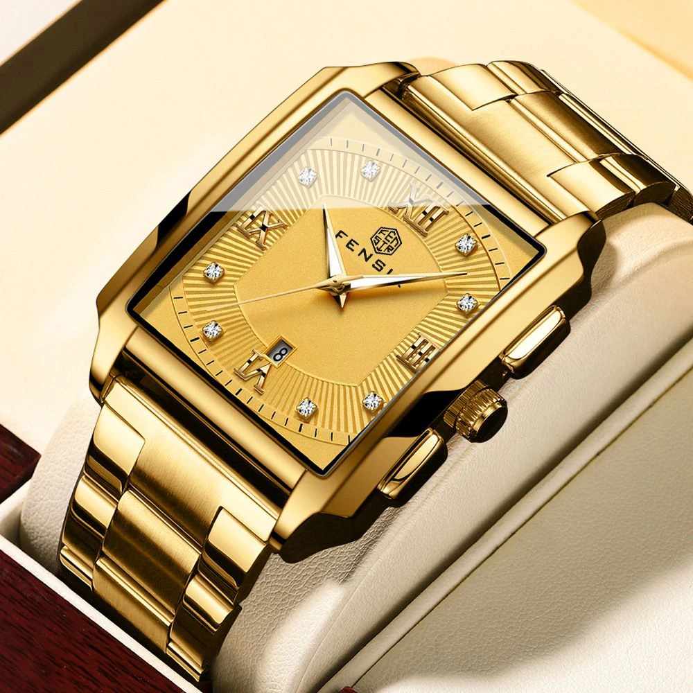 Luxury Square Men's Quartz Watch, Business Dress Watch with Date Window, Stainless Steel Strap, Waterproof Casual Fashion Watch, Ideal Gift for Men, Perfect for Daily Wear in the Office and Special Occasions
Luxury Square Men's Quartz Watch, Business Dress Watch with Date Window, Stainless Steel Strap, Waterproof Casual Fashion Watch, Ideal Gift for Men, Perfect for Daily Wear in the Office and Special Occasions