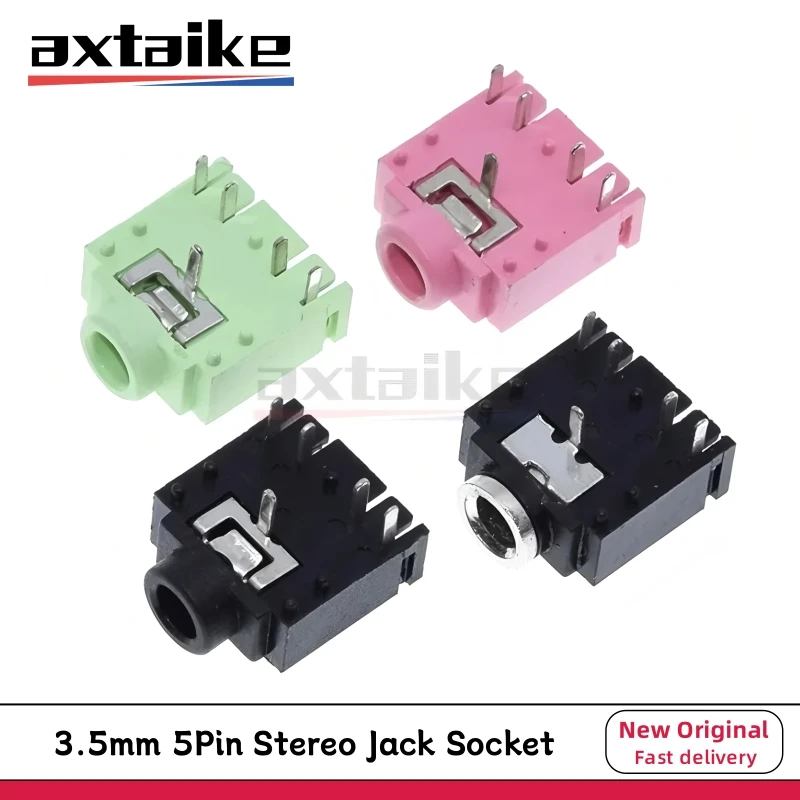 10PCS 3.5mm 5Pin Stereo Jack Socket Audio Jack Female Connector PCB 3F07 PJ-307C PJ307 Headphone Jack Black Green Pink
10PCS 3.5mm 5Pin Stereo Jack Socket Audio Jack Female Connector PCB 3F07 PJ-307C PJ307 Headphone Jack Black Green Pink