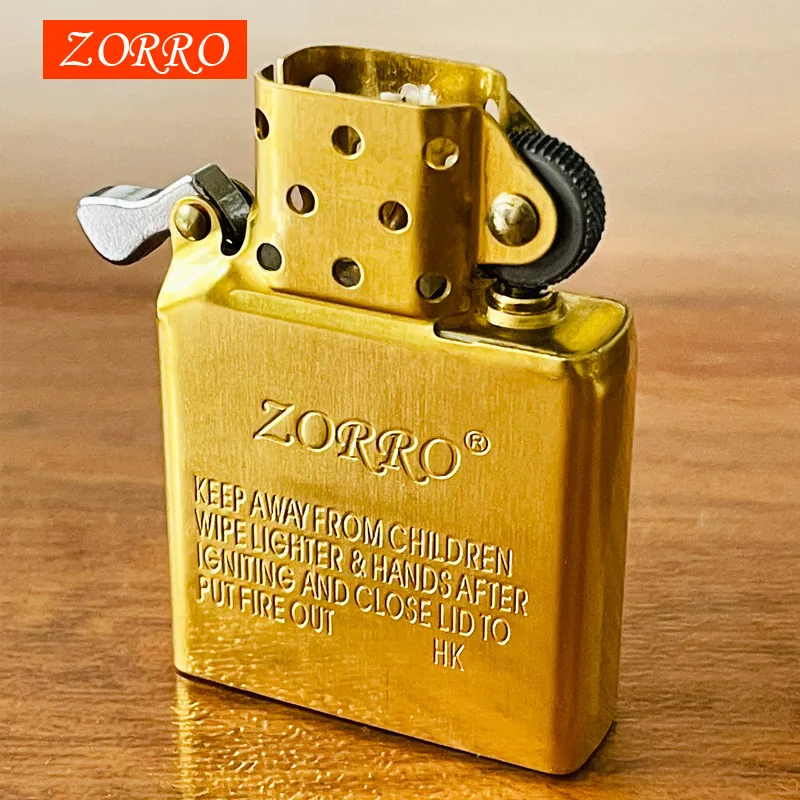 Zorro Lighter Liner Complete Original Copper Knurled White Steel Inflatable Windproof Lighter Kerosene Lighter
Zorro Lighter Liner Complete Original Copper Knurled White Steel Inflatable Windproof Lighter Kerosene Lighter