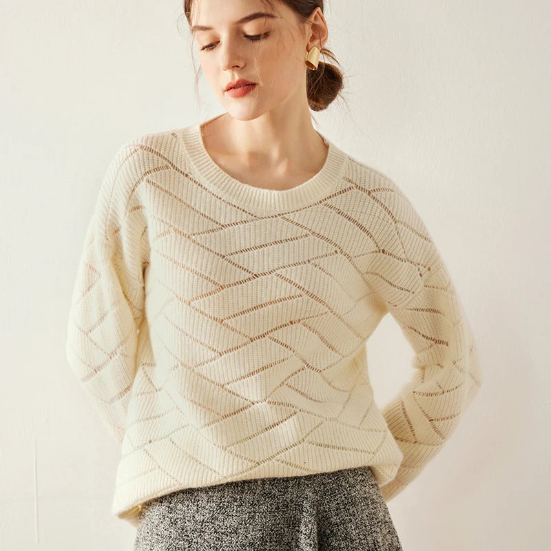 Women's Sweater Autumn/Winter New 100% Pure Cashmere Hoodie Casual Solid Knitted Tops Fashion Korean Loose Round Neck Blouse
Women's Sweater Autumn/Winter New 100% Pure Cashmere Hoodie Casual Solid Knitted Tops Fashion Korean Loose Round Neck Blouse