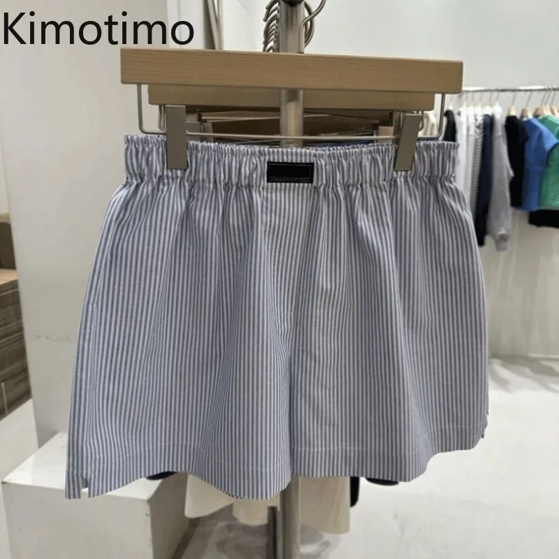 Kimotimo Korean Style Striped Shorts Women 2025 Summer Elastic Waist Patch All-match Wide Leg Short Pants Casual Streetwear New
Kimotimo Korean Style Striped Shorts Women 2025 Summer Elastic Waist Patch All-match Wide Leg Short Pants Casual Streetwear New