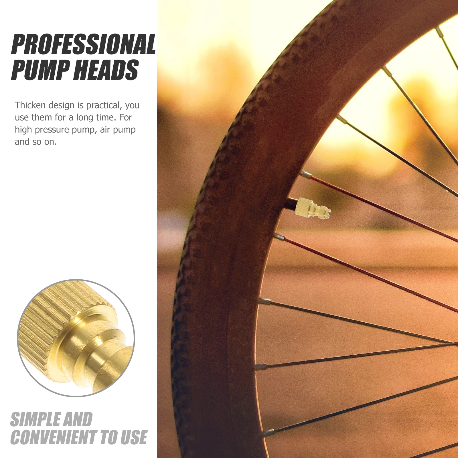 3pcs Tire Copper Thickened Durable Portable High Pressure Pump Adapter Air Pump Connector Cylinder Adapter For Electric Bike 
3pcs Tire Copper Thickened Durable Portable High Pressure Pump Adapter Air Pump Connector Cylinder Adapter For Electric Bike