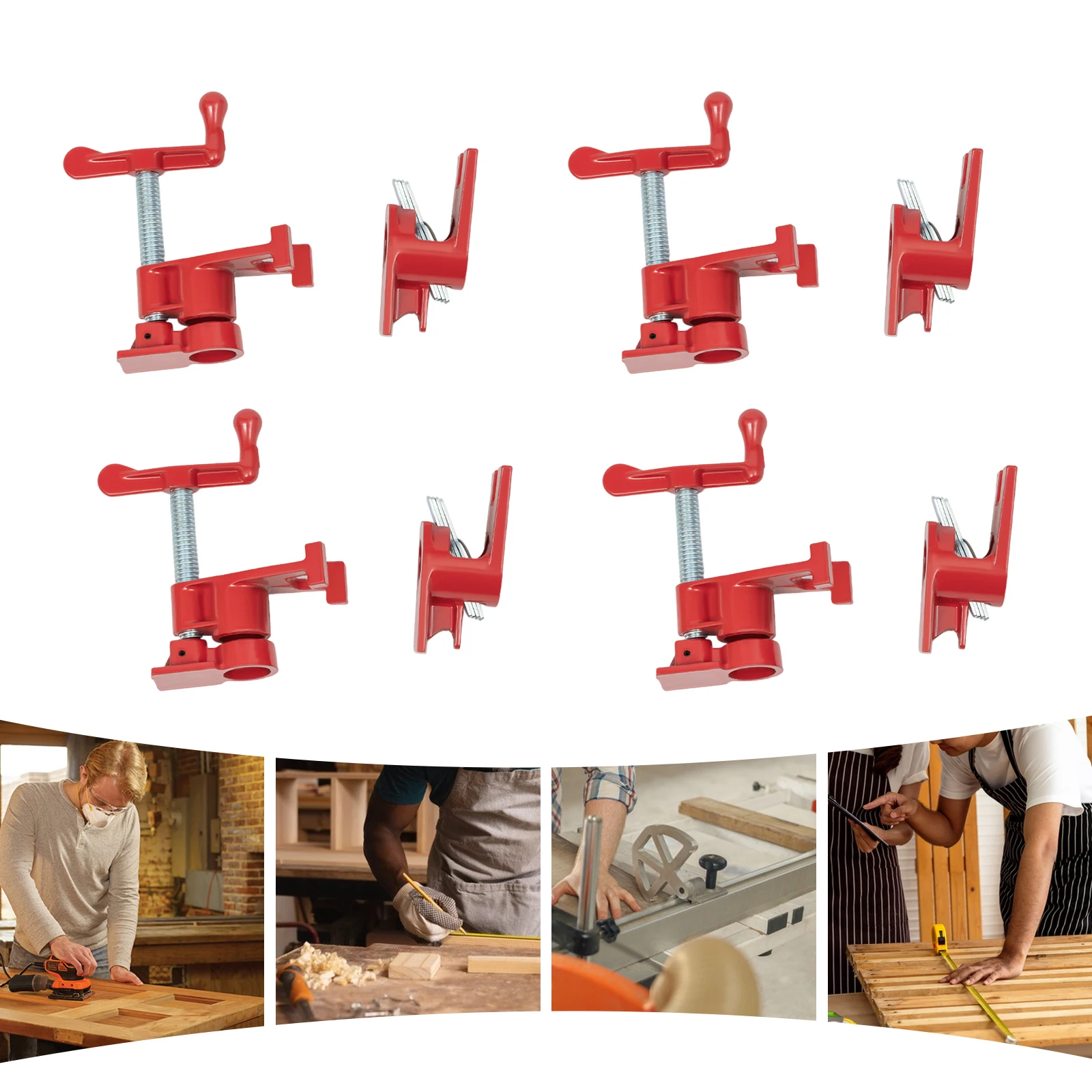3/4in Cast Iron Wood Gluing Pipe Clamp Set Red Countertop 4Pcs for Woodworking Efficient Clamping Spring-lever Control
3/4in Cast Iron Wood Gluing Pipe Clamp Set Red Countertop 4Pcs for Woodworking Efficient Clamping Spring-lever Control