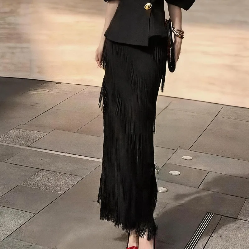 Miyake Pleated Black Fringe Skirt Women 2026 Summer New Long Jupe Fashionable Slim Elegant High-end Commuter Versatile Skirt
Miyake Pleated Black Fringe Skirt Women 2026 Summer New Long Jupe Fashionable Slim Elegant High-end Commuter Versatile Skirt