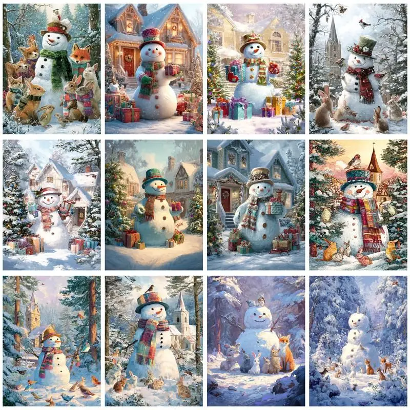 CHENISTORY Picture By Number Snowman Kits Painting By Numbers Drawing On Canvas HandPainted Decoration Art Winter Gift
CHENISTORY Picture By Number Snowman Kits Painting By Numbers Drawing On Canvas HandPainted Decoration Art Winter Gift