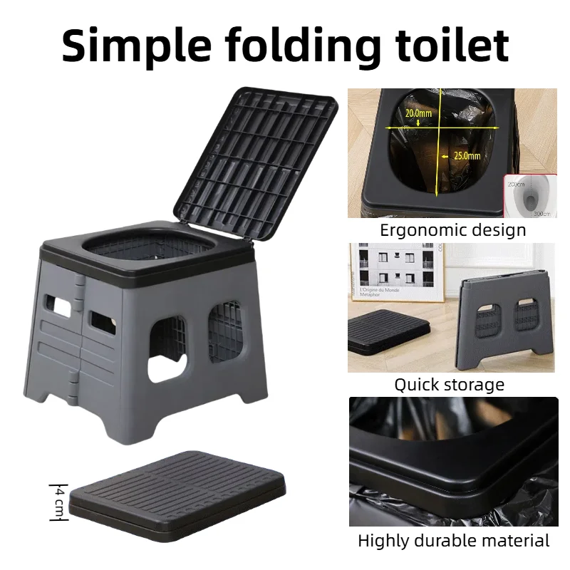 Portable Folding Toilet for Camping Travel - High Strength PP Toilet Seat w/Storage Bag Dual Use as Chair for Adult Lightweight
Portable Folding Toilet for Camping Travel - High Strength PP Toilet Seat w/Storage Bag Dual Use as Chair for Adult Lightweight