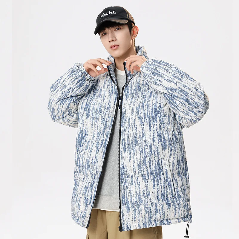 Men Down Coat Winter Fashion Drawing Printed Stand Collar Male Outerwear Thicken Windproof Long Sleeve Outdoor Daily Man Jacket
Men Down Coat Winter Fashion Drawing Printed Stand Collar Male Outerwear Thicken Windproof Long Sleeve Outdoor Daily Man Jacket