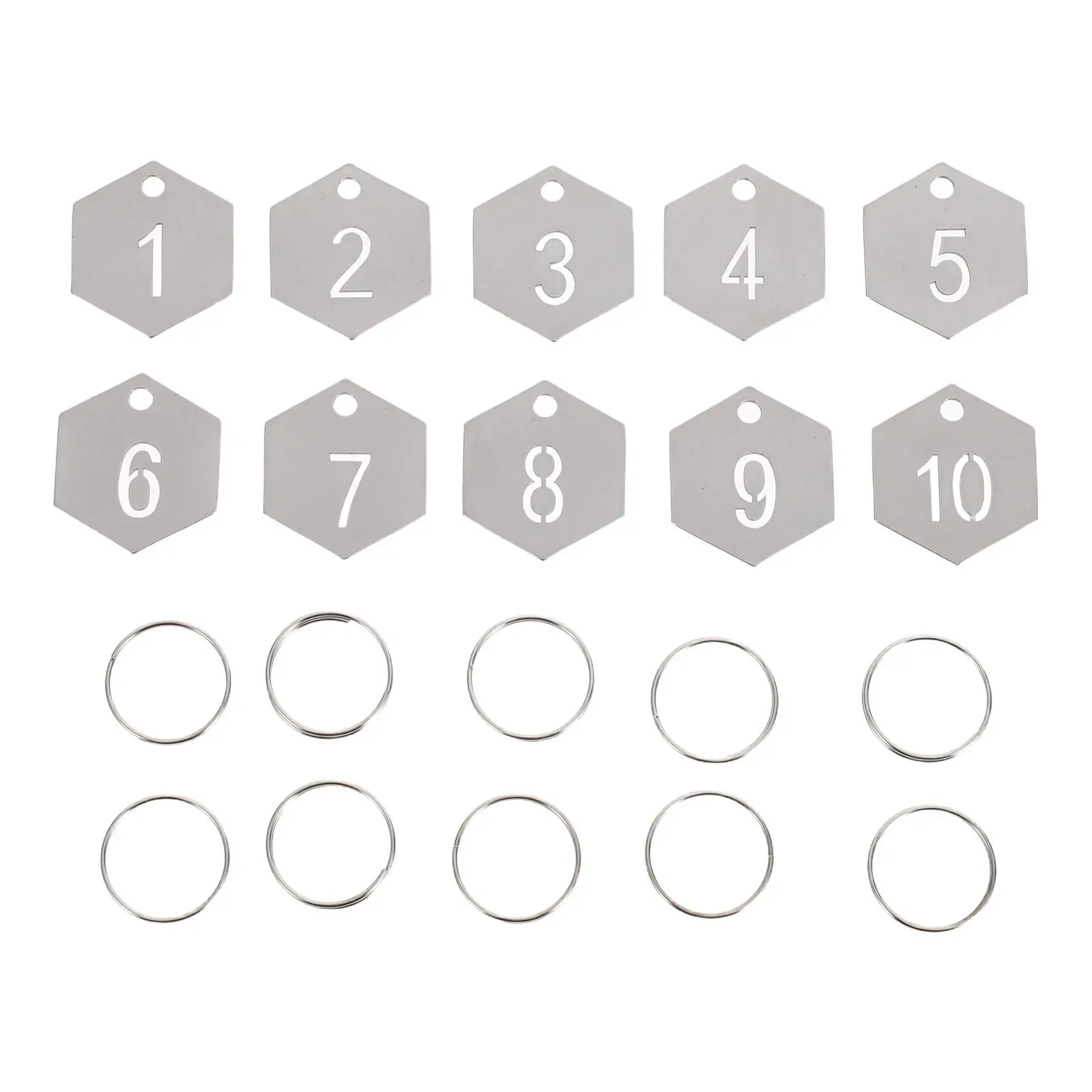 10pcs Stainless Steel Number Tags Hexagonal Metal 1-10 Labels For Keys Id Organization Tool Equipment Hotel Office Outdoor
10pcs Stainless Steel Number Tags Hexagonal Metal 1-10 Labels For Keys Id Organization Tool Equipment Hotel Office Outdoor