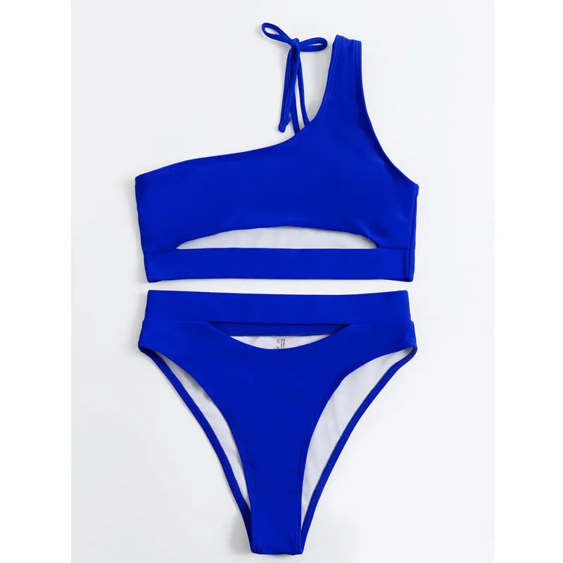 Women Solid Hollow Out One Shoulder Two Piece Bikini Set Swimwear Swimsuit Bathing Suit
Women Solid Hollow Out One Shoulder Two Piece Bikini Set Swimwear Swimsuit Bathing Suit