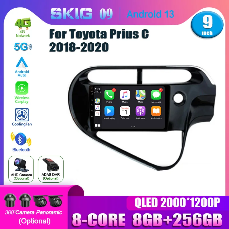 Wireless Carplay Screen Stereo 4G GPS Android 13 Car Radio For Toyota Prius C 2018-2020 Multimedia Video Player BT Navigation
Wireless Carplay Screen Stereo 4G GPS Android 13 Car Radio For Toyota Prius C 2018-2020 Multimedia Video Player BT Navigation