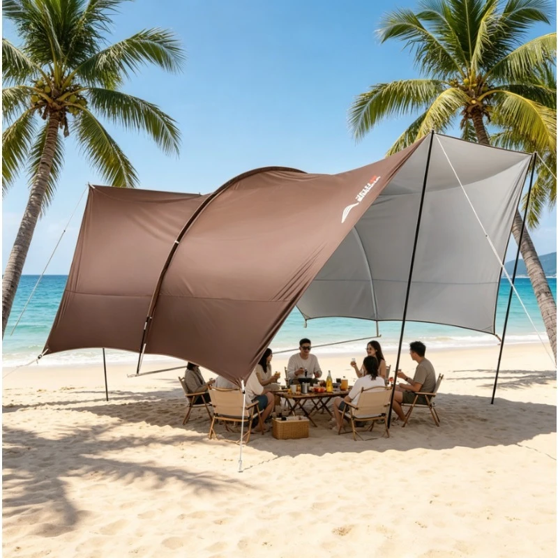 Outdoor Camping Folding Portable Tunnel Large Canopy Coated with Silver Sunblock Shade Car Tent for Travel Picnic Beach
Outdoor Camping Folding Portable Tunnel Large Canopy Coated with Silver Sunblock Shade Car Tent for Travel Picnic Beach