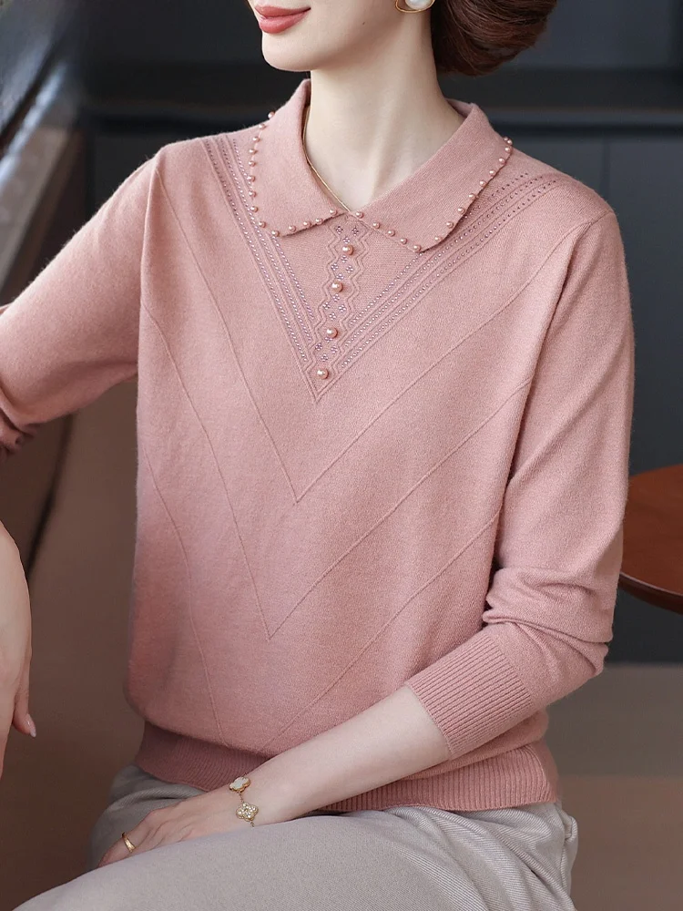 Модная вязаная базовая кофта для женщин среднего возраста, осенняя одежда, из полиэфирного волокна, свободный крой, с длинными рукавами, однотонная.
Модная вязаная базовая кофта для женщин среднего возраста, осенняя одежда, из полиэфирного волокна, свободный крой, с длинными рукавами, однотонная.