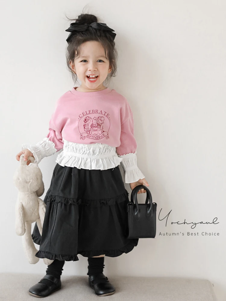 Girls' Printed Patchwork Lace Off Shoulder T-shirt Children's Simple Comfortable Round Neck Loose Top
Girls' Printed Patchwork Lace Off Shoulder T-shirt Children's Simple Comfortable Round Neck Loose Top
