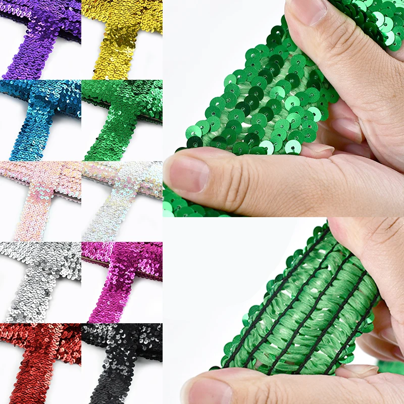 1-5M 75mm Sequins Elastic Lace Trim for Dance Dress Stage Performance Garment Decor Ribbon Clothes Stretch Trims DIY Accessories
1-5M 75mm Sequins Elastic Lace Trim for Dance Dress Stage Performance Garment Decor Ribbon Clothes Stretch Trims DIY Accessories