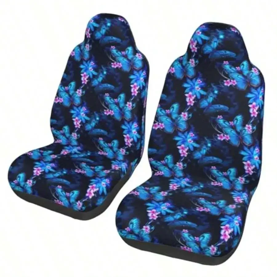 Blue Butterfly Floral Car Seat Covers Front Universal Fit Cloth Interior Protector For Adults
Blue Butterfly Floral Car Seat Covers Front Universal Fit Cloth Interior Protector For Adults