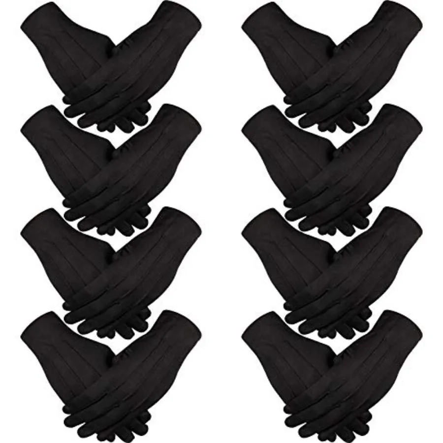 SATINIOR 8 Pairs Cotton Gloves for Women Men Uniform Parade Costume Gloves for Formal Tuxedo Honor Guard Jewelry Inspection
SATINIOR 8 Pairs Cotton Gloves for Women Men Uniform Parade Costume Gloves for Formal Tuxedo Honor Guard Jewelry Inspection
