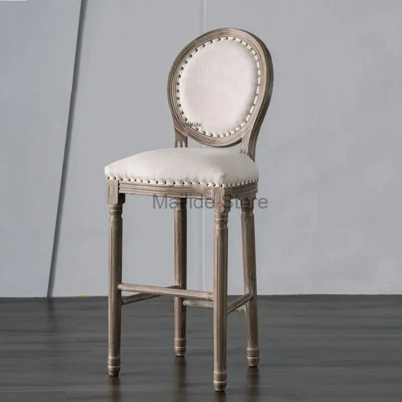European Retro Solid Wood Bar Chairs Home Rattan Bar Stools Creative Antique Bar Furniture Backrest High Chairs for Kitchen Bar
European Retro Solid Wood Bar Chairs Home Rattan Bar Stools Creative Antique Bar Furniture Backrest High Chairs for Kitchen Bar