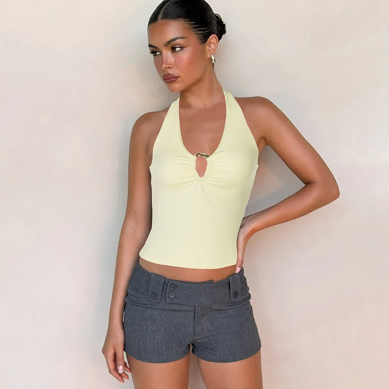 Summer New Sle Sexy Hot Girl Ne Hanging Belt Bal Slim Vest Faionable Chinese Sle Women's Top Bal Design
Summer New Sle Sexy Hot Girl Ne Hanging Belt Bal Slim Vest Faionable Chinese Sle Women's Top Bal Design