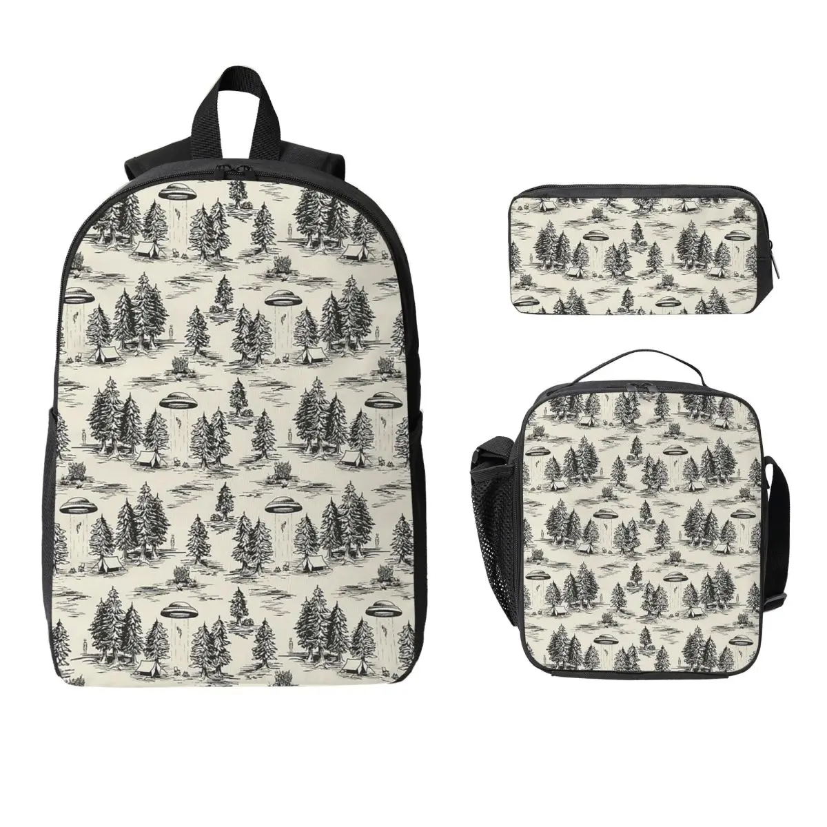 Black Alien Abduction Toile De Jouy Pattern Backpack Student Boys Girls BookBag School Bag 3ps Insulated Lunch Bag Pencil Case
Black Alien Abduction Toile De Jouy Pattern Backpack Student Boys Girls BookBag School Bag 3ps Insulated Lunch Bag Pencil Case
