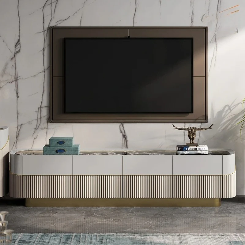 Light luxury TV cabinet natural marble living room senior designer paint coffee table combination
Light luxury TV cabinet natural marble living room senior designer paint coffee table combination