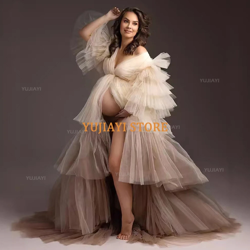Boho Puffy Tulle Maternity Prom Dress for Photoshoot Pregnant Women Gown Ruffles Robe Wedding Nightgown Bridal Sleepwears
Boho Puffy Tulle Maternity Prom Dress for Photoshoot Pregnant Women Gown Ruffles Robe Wedding Nightgown Bridal Sleepwears