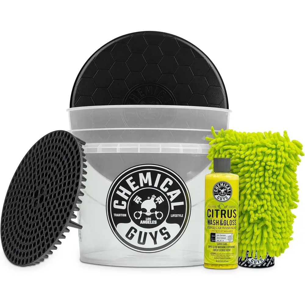 Detailing Car Wash Bucket Kit with Accessories, Dirt Trap, Mitt, Lid, 16 oz Soap for Cars, Trucks, SUVs, Motorcycles, RVs
Detailing Car Wash Bucket Kit with Accessories, Dirt Trap, Mitt, Lid, 16 oz Soap for Cars, Trucks, SUVs, Motorcycles, RVs
